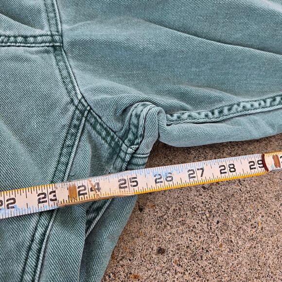 Vtg 90s GUESS JEANS Triangle Logo Patch Earthtone Wash Denim Trucker Jacket Lg - Picture 6 of 7